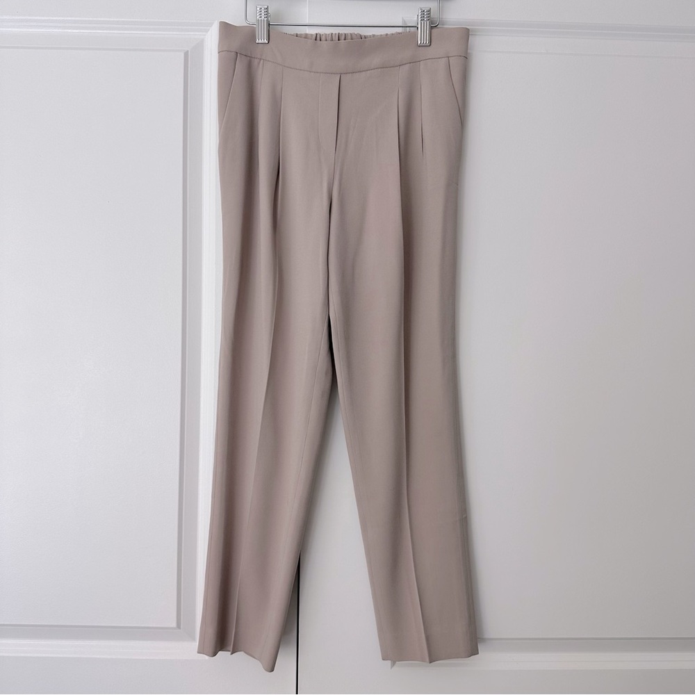 Aritizia Babaton Taupe Wide-Leg Trousers